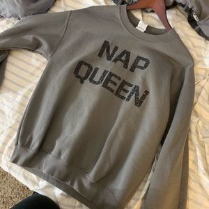 Gray NAP QUEEN sweatshirt